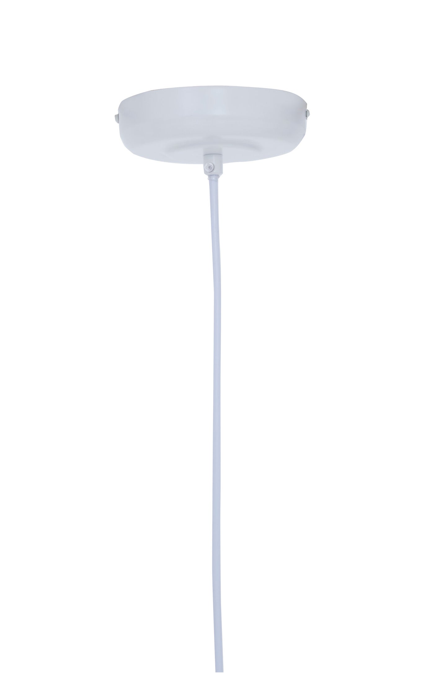 Industrial White Metal 1 Bulb Pendant Light