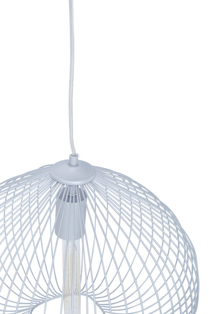 Industrial Silver Metal 1 Bulb Pendant Light
