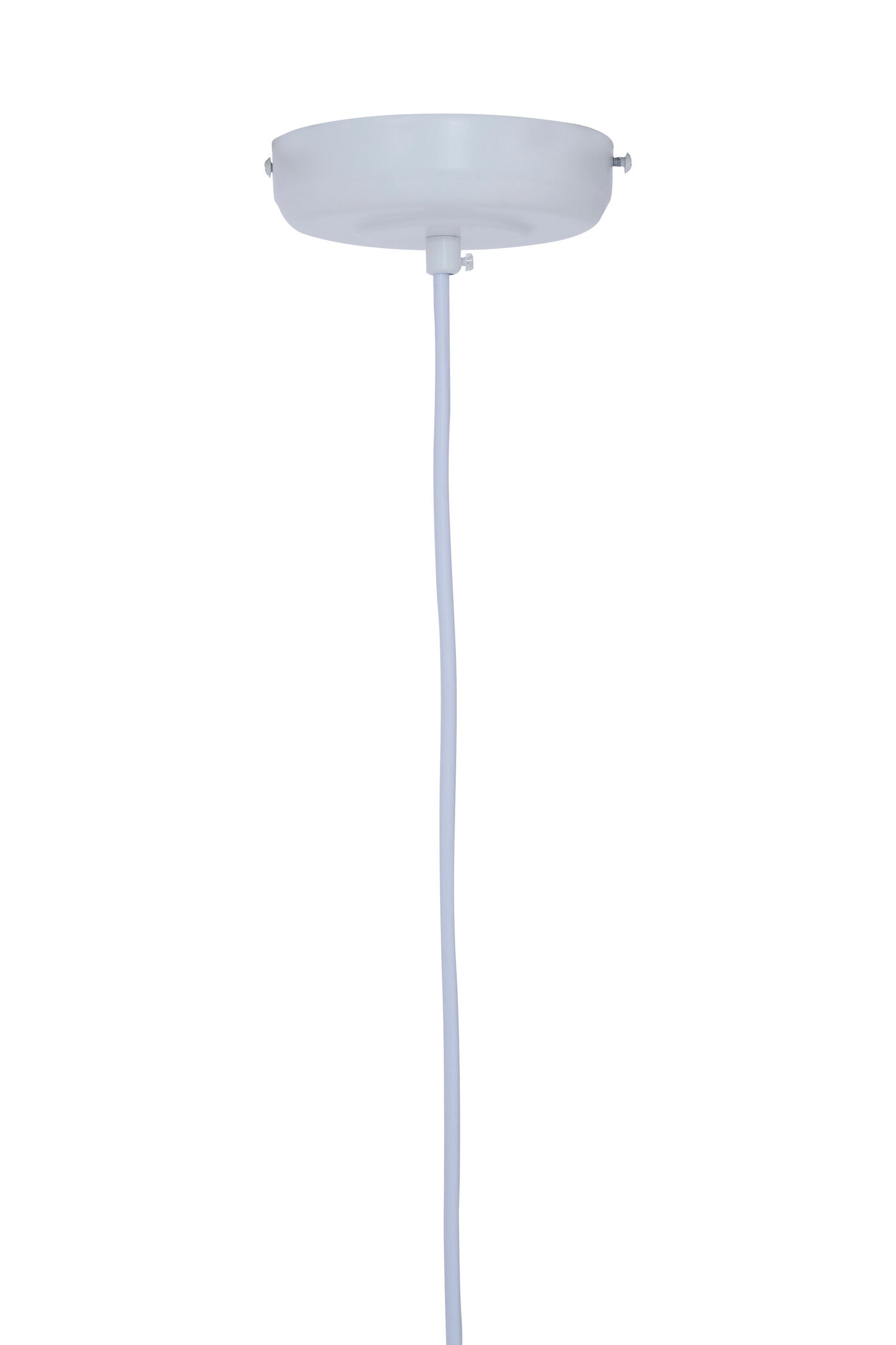 Industrial White Metal Teardrop Pendant Light