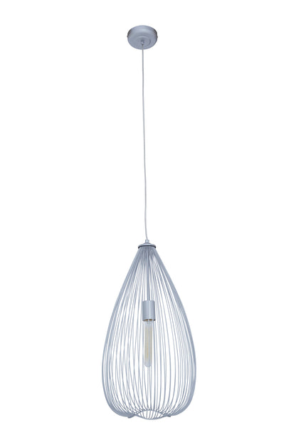 Industrial Silver Metal Teardrop Pendant Light | Bali & Blue