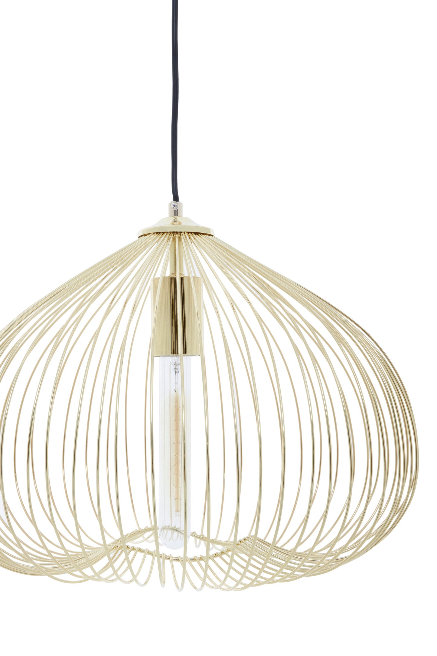 Industrial Gold Metal 1 Bulb Pendant Light