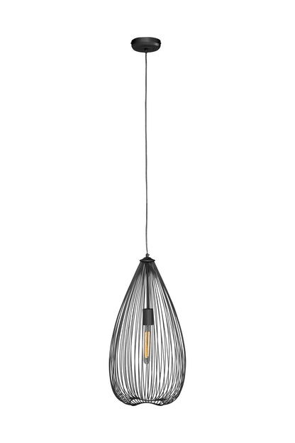 Industrial Black Metal Teardrop Pendant Light | Bali & Blue