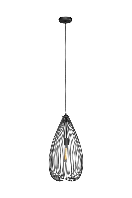 Industrial Black Metal Teardrop Pendant Light | Bali & Blue