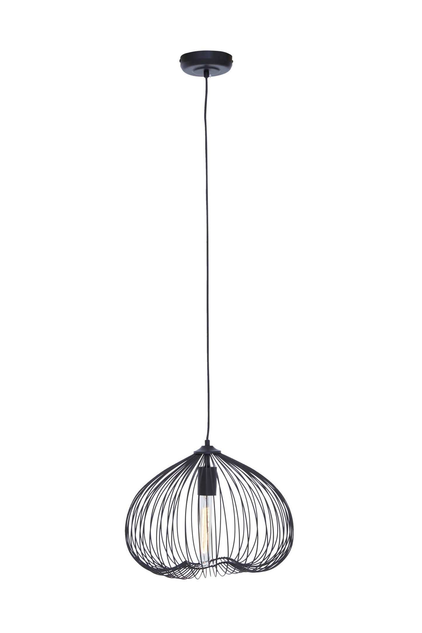 Industrial Black Metal Pendant Light