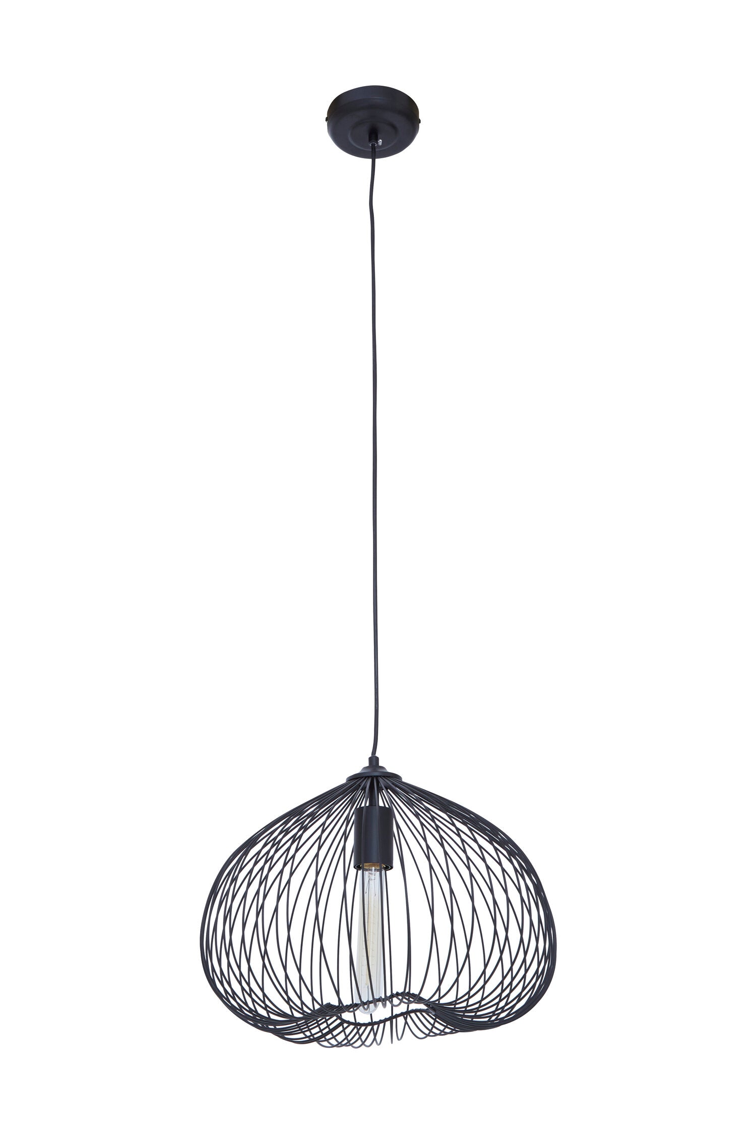 Industrial Black Metal Pendant Light | Bali & Blue