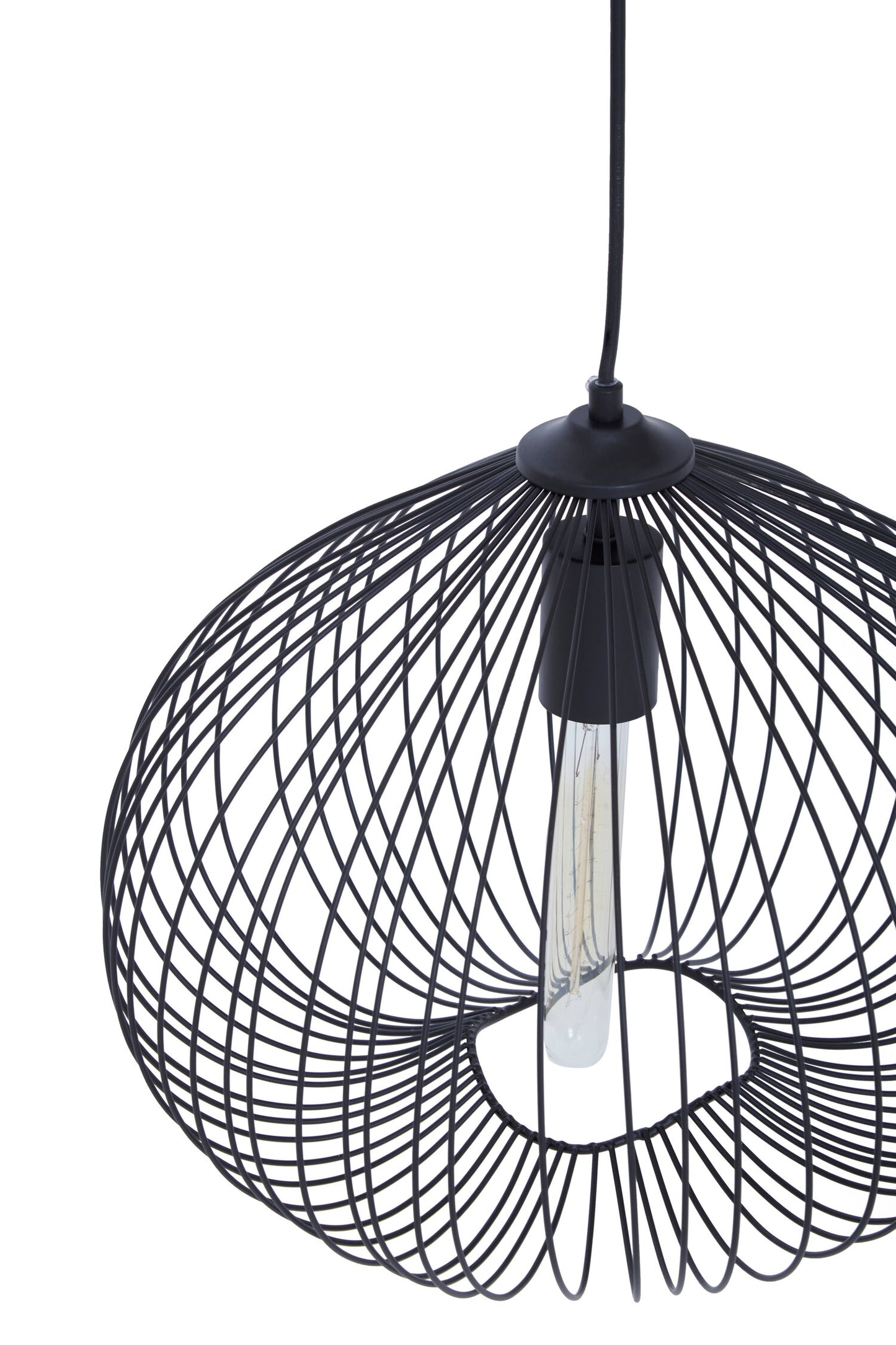 Industrial Black Metal Pendant Light