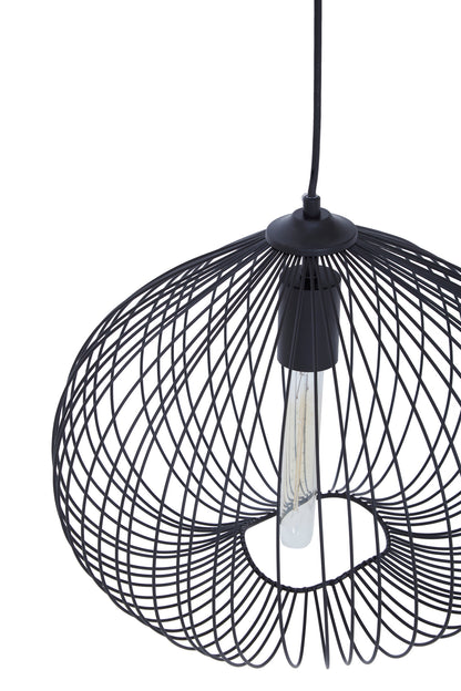 Industrial Black Metal Pendant Light