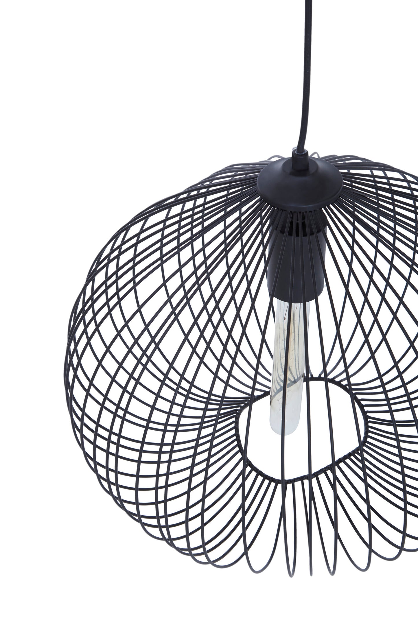 Industrial Black Metal Pendant Light