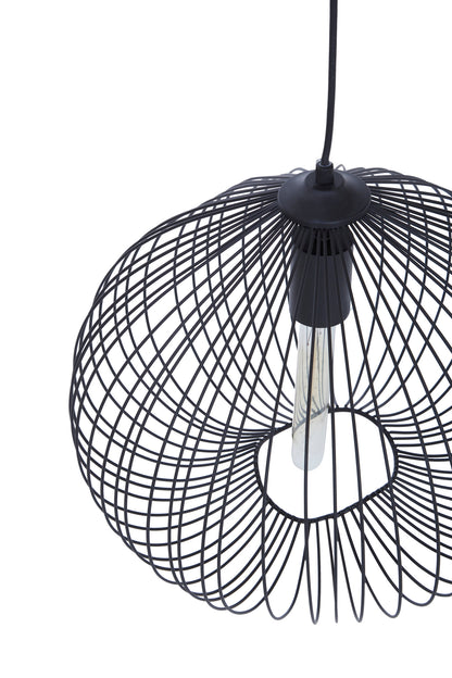 Industrial Black Metal Pendant Light