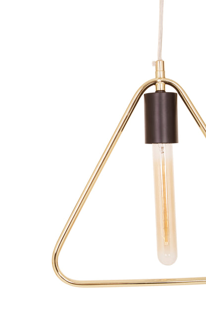 Industrial Gold Triangle Pendant Light