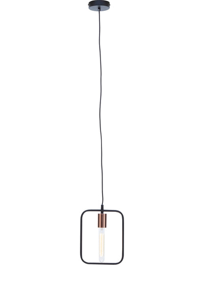 Industrial Black Copper Triangle Pendant Light | Bali & Blue