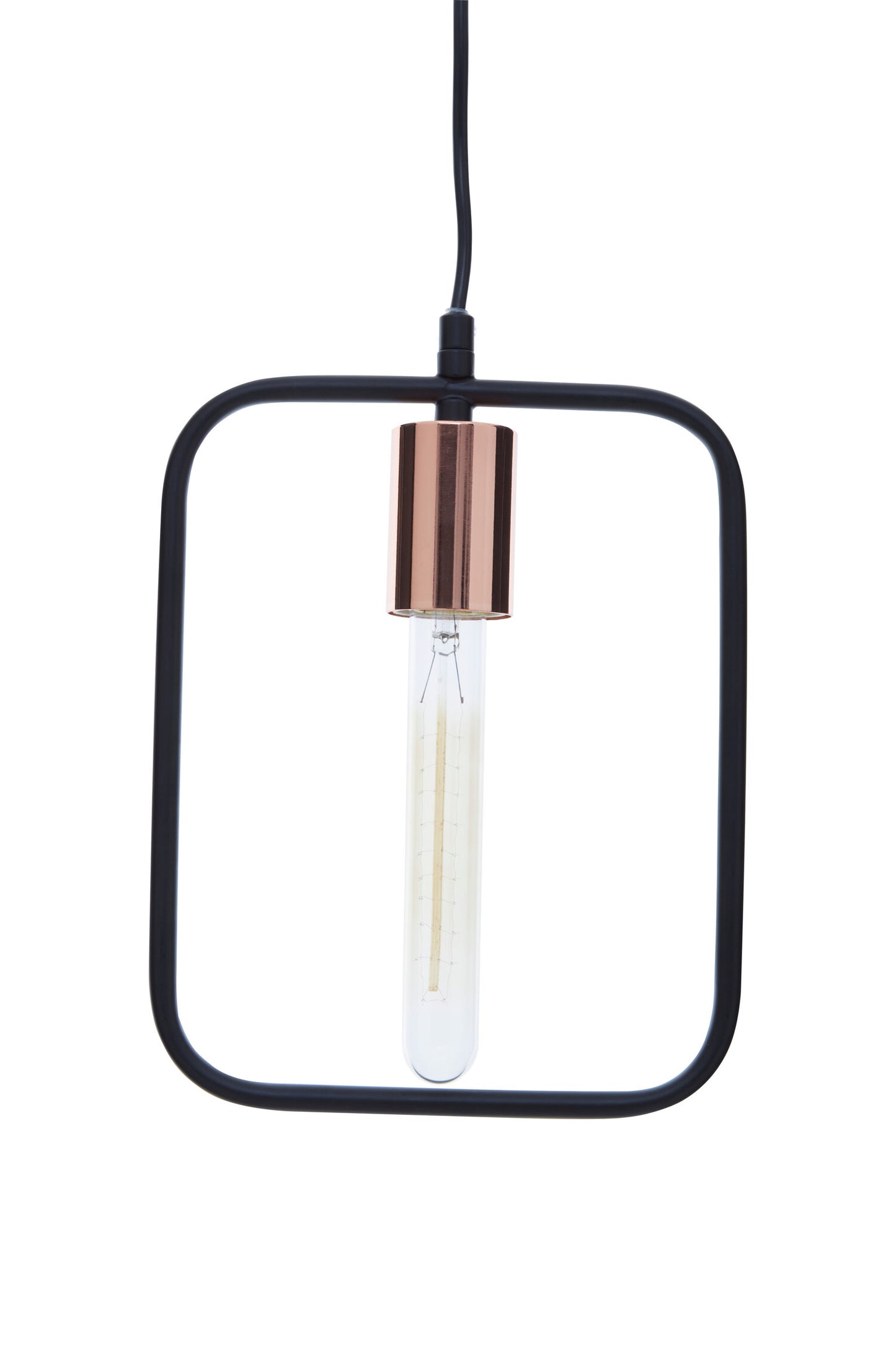Industrial Black Copper Triangle Pendant Light