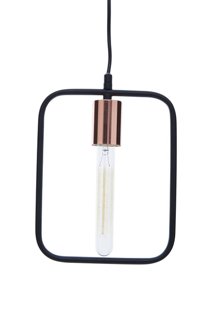 Industrial Black Copper Triangle Pendant Light