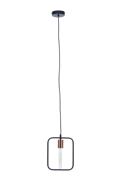 Industrial Black Copper Triangle Pendant Light