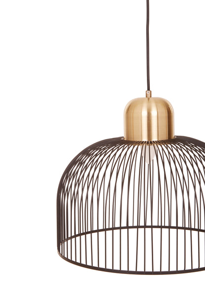 Channing Black Antique Brass Industrial Pendant Light