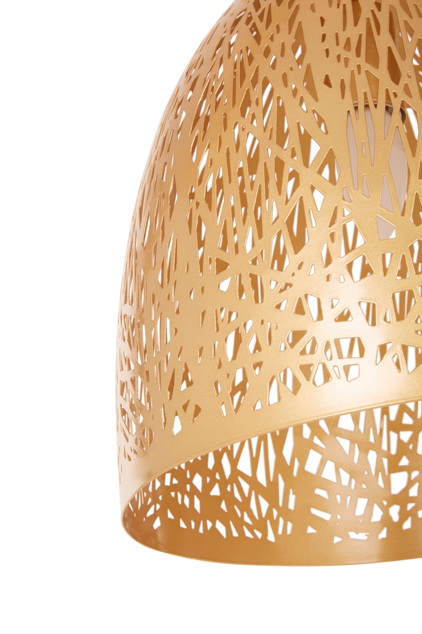 Channing Small Gold Filigree Industrial Pendant Light