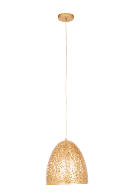 Channing Small Gold Filigree Industrial Pendant Light