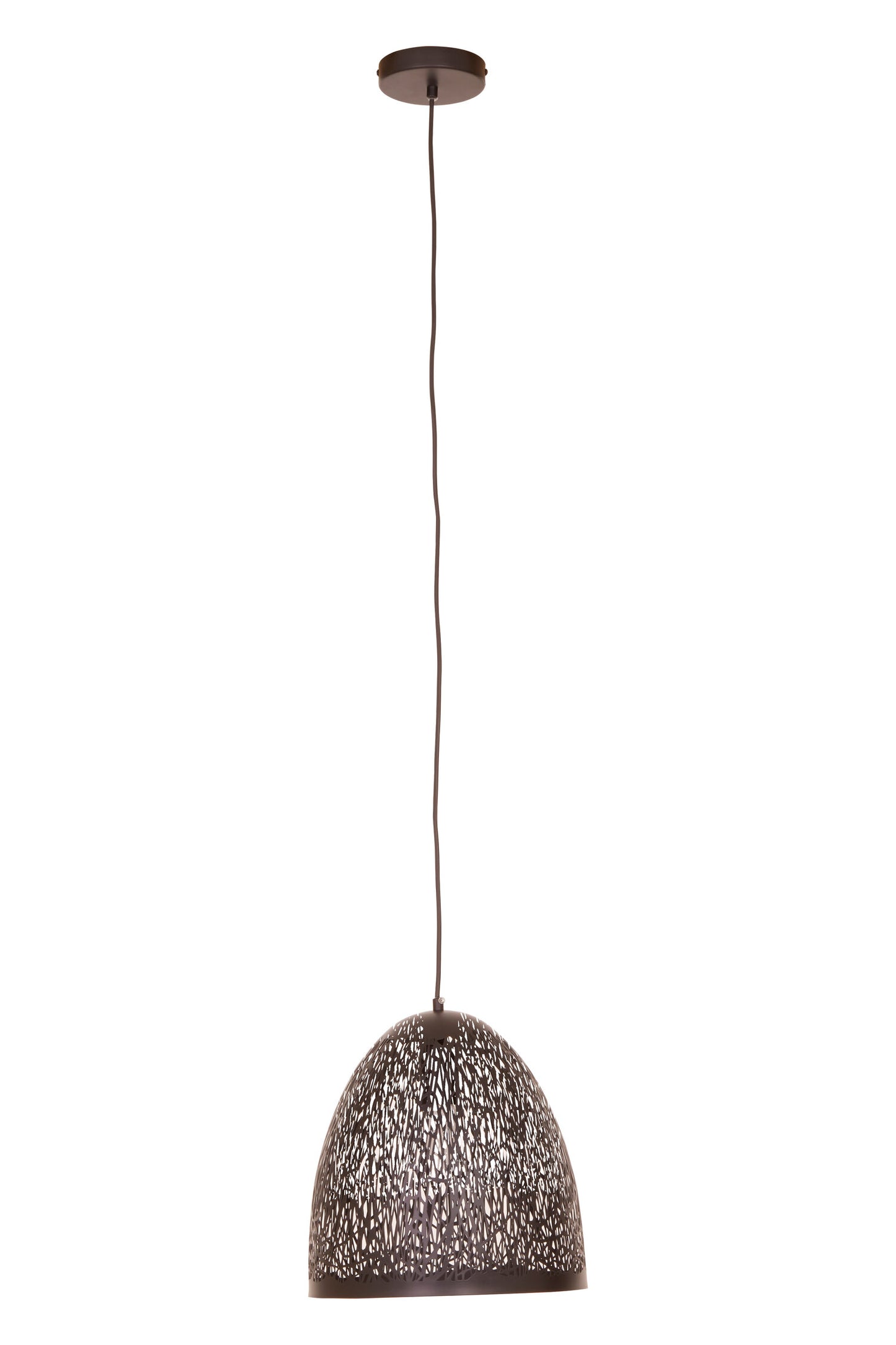 Channing Small Black Filigree Industrial Pendant Light
