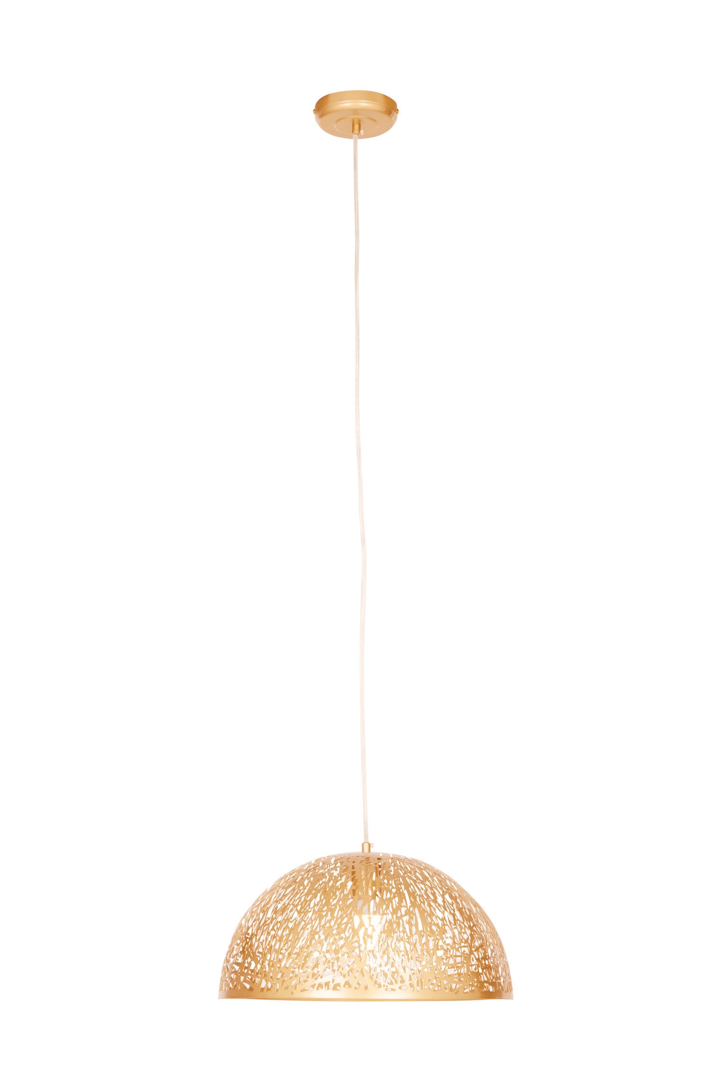 Channing Large Gold Filigree Industrial Pendant Light