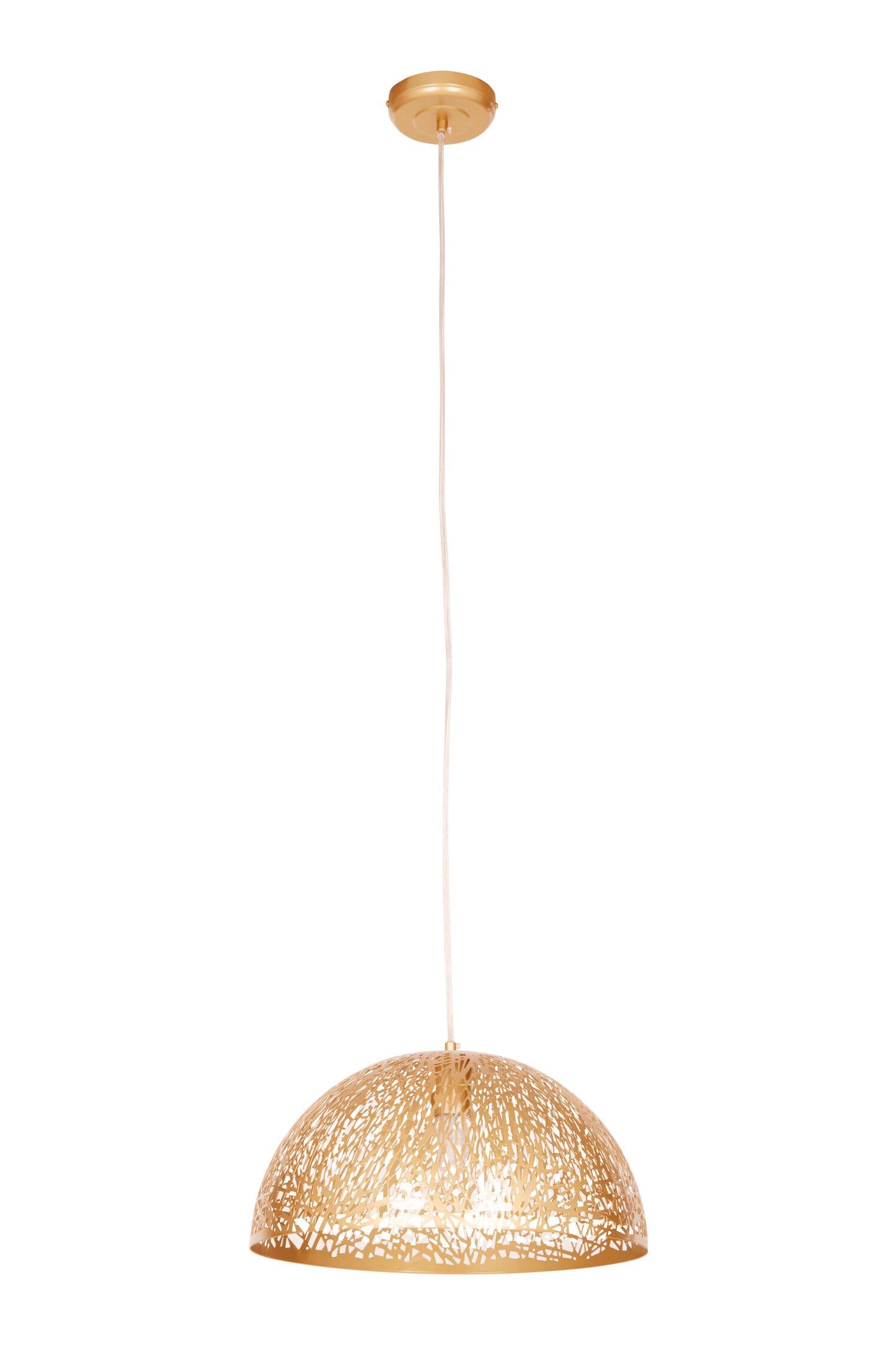 Channing Large Gold Filigree Industrial Pendant Light | Bali & Blue