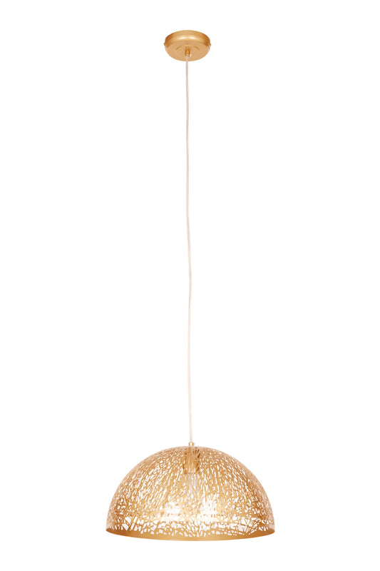Channing Large Gold Filigree Industrial Pendant Light | Bali & Blue