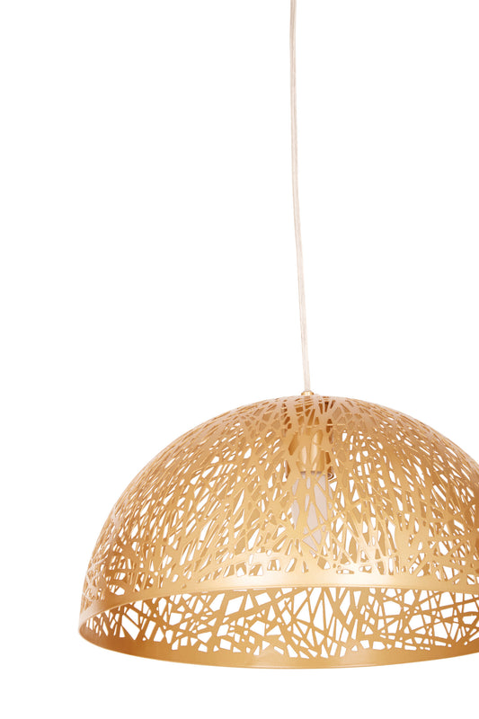 Channing Large Gold Filigree Industrial Pendant Light | Bali & Blue