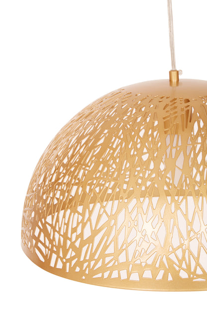 Channing Large Gold Filigree Industrial Pendant Light