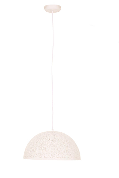 Channing Large White Filigree Industrial Pendant Light