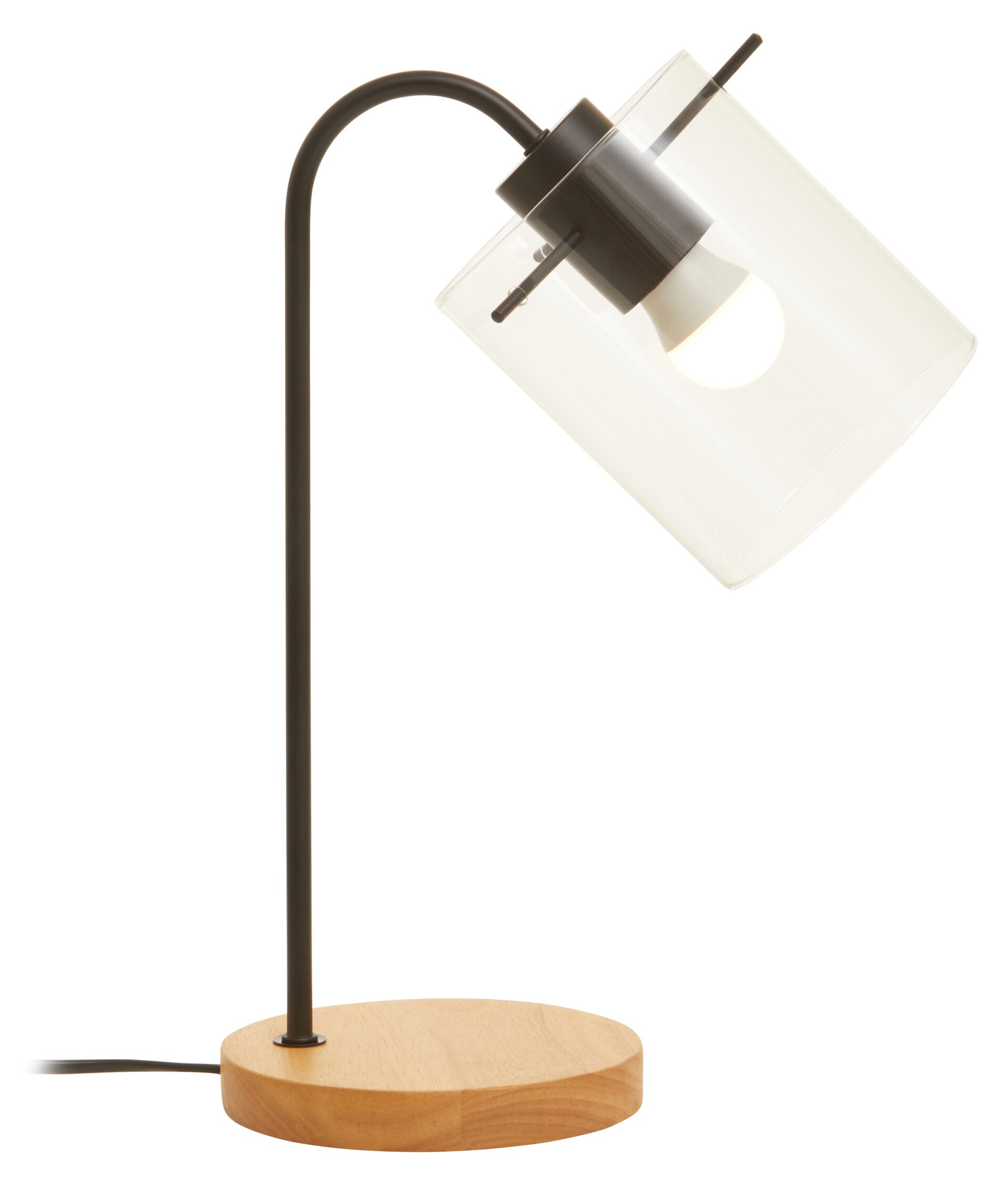 Stockholm Matte Black Curved Table Lamp | Bali & Blue