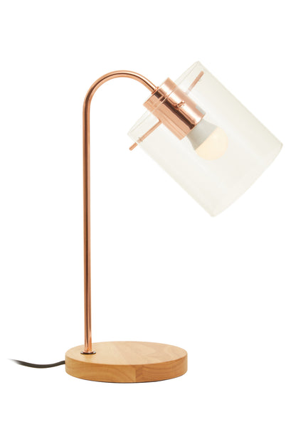 Stockholm Shiny Copper Curved Table Lamp