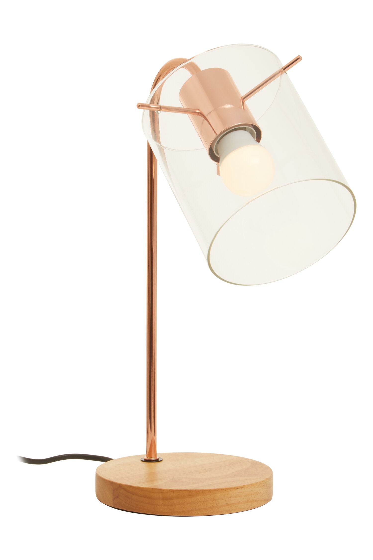 Stockholm Shiny Copper Curved Table Lamp | Bali & Blue