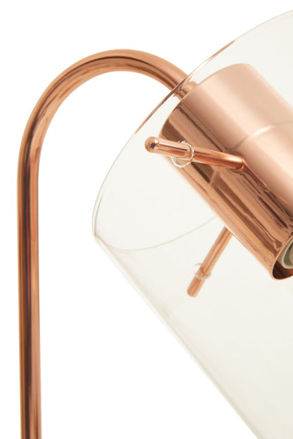 Stockholm Shiny Copper Curved Table Lamp