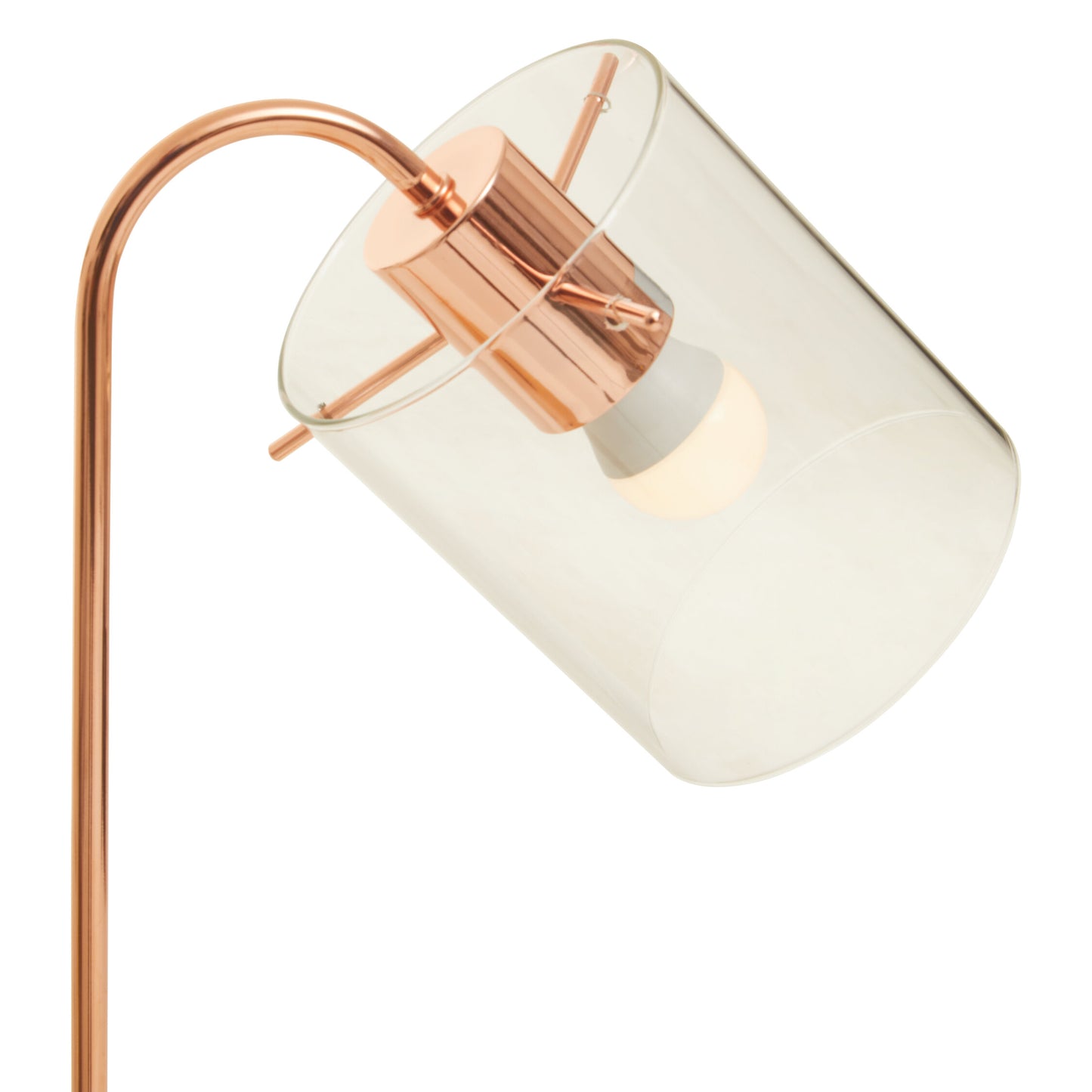 Stockholm Shiny Copper Curved Table Lamp