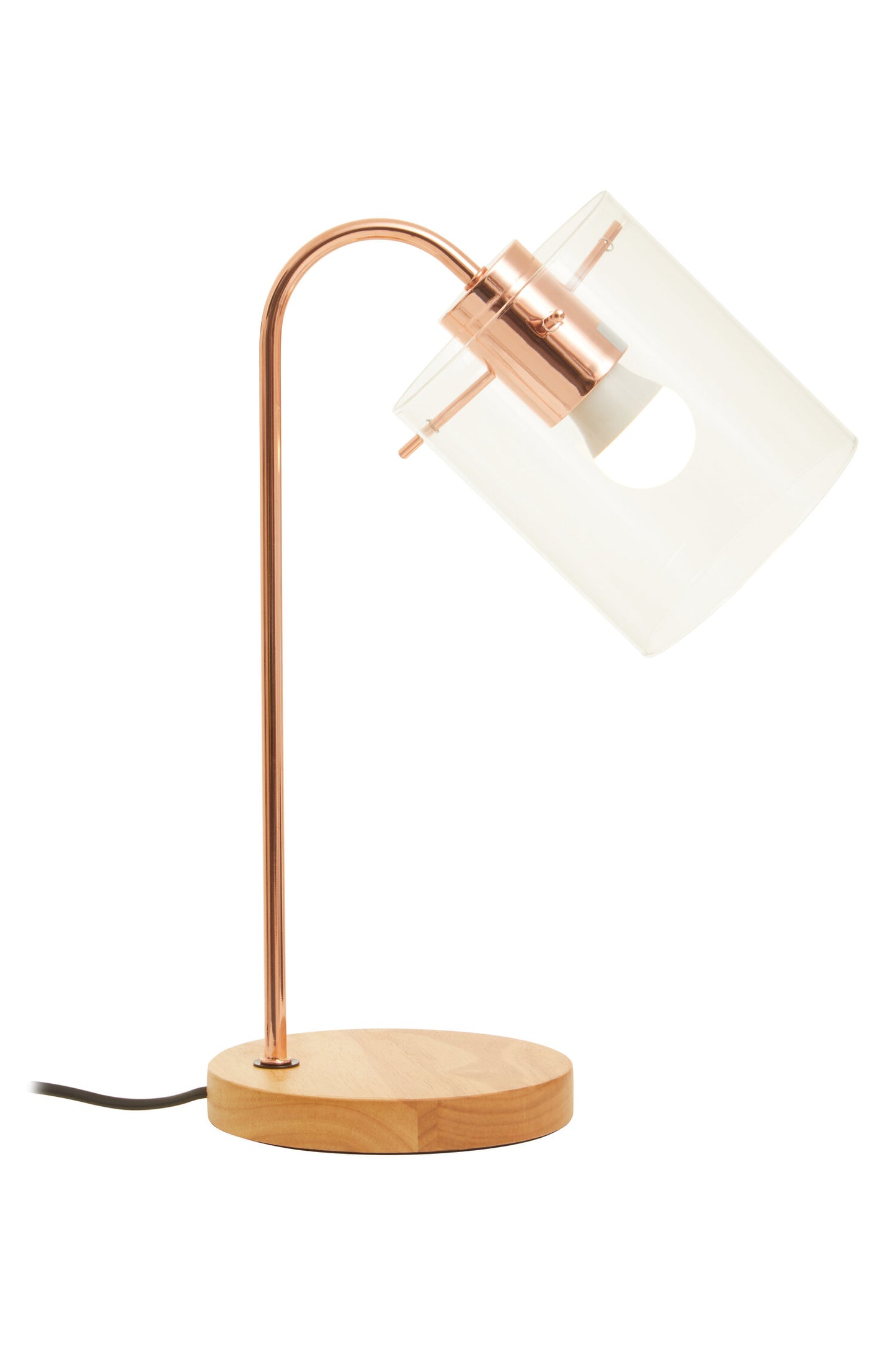 Stockholm Shiny Copper Curved Table Lamp