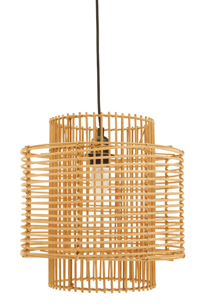 Tropical Natural Rattan Overlapping Pendant Light