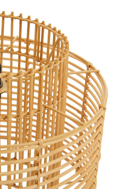 Tropical Natural Rattan Overlapping Pendant Light