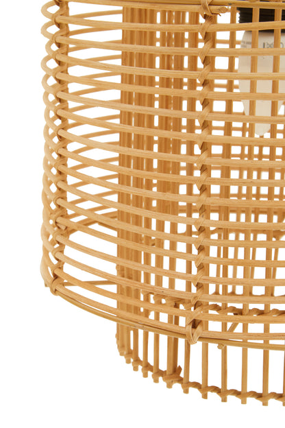 Tropical Natural Rattan Overlapping Pendant Light