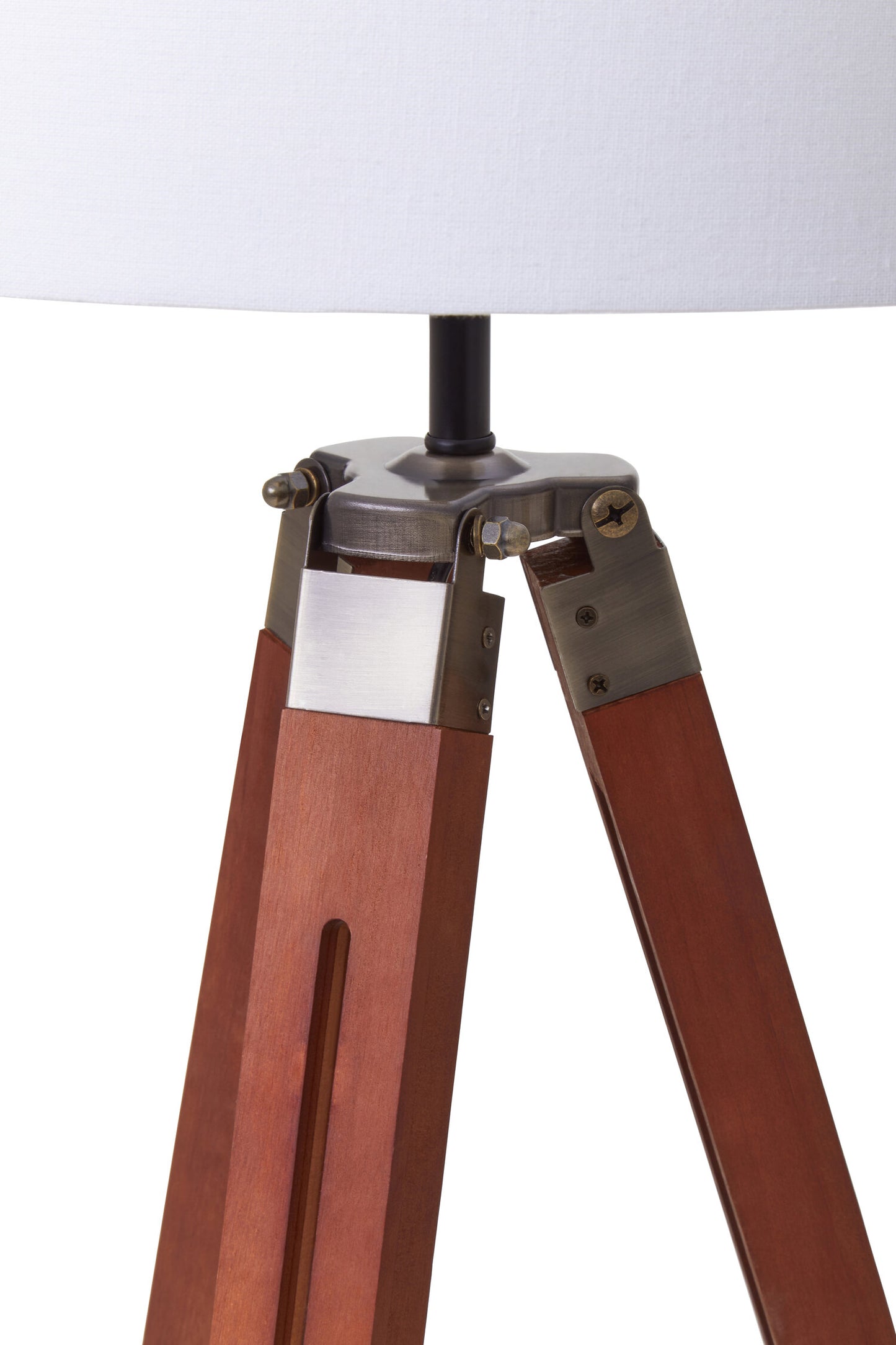 Campaign Tripod Floor Lamp With Brown Base