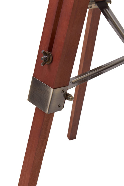 Campaign Tripod Floor Lamp With Brown Base