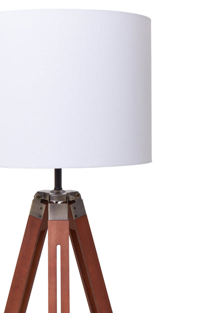 Campaign Tripod Floor Lamp With Brown Base