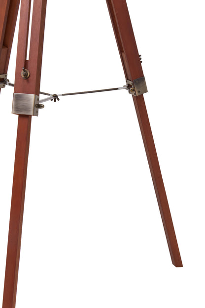Campaign Tripod Floor Lamp With Brown Base