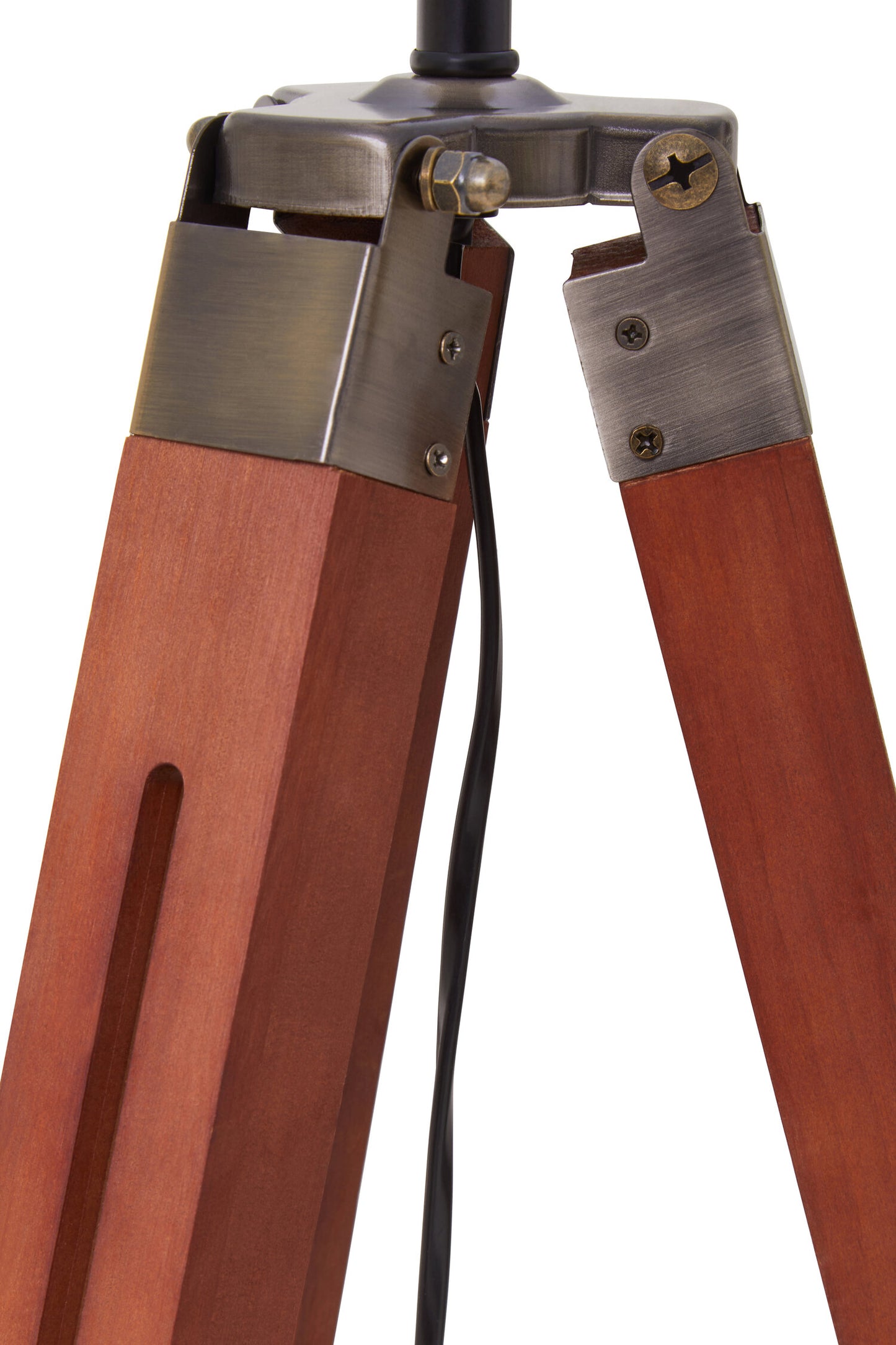Campaign Tripod Floor Lamp With Brown Base