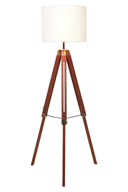 Campaign Tripod Floor Lamp With Brown Base