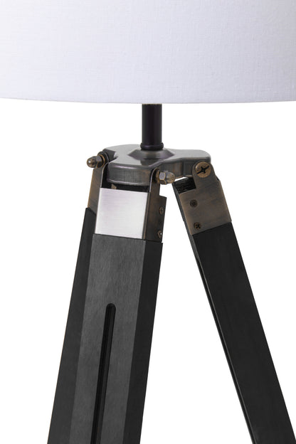 Campaign Tripod Floor Lamp With Black Base