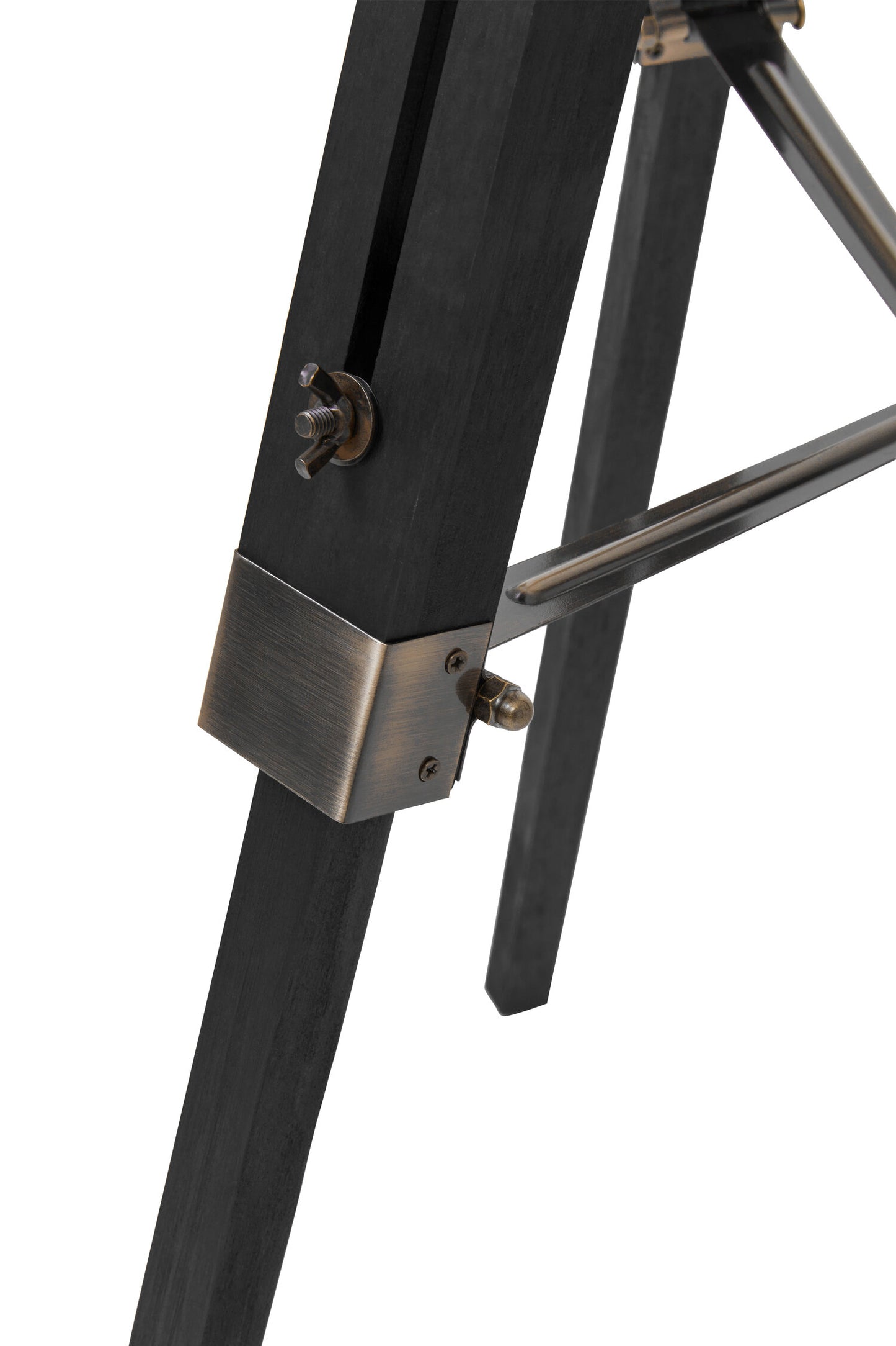 Campaign Tripod Floor Lamp With Black Base