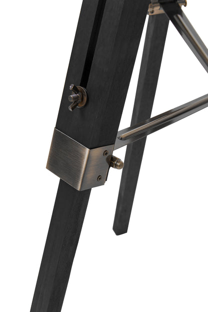 Campaign Tripod Floor Lamp With Black Base