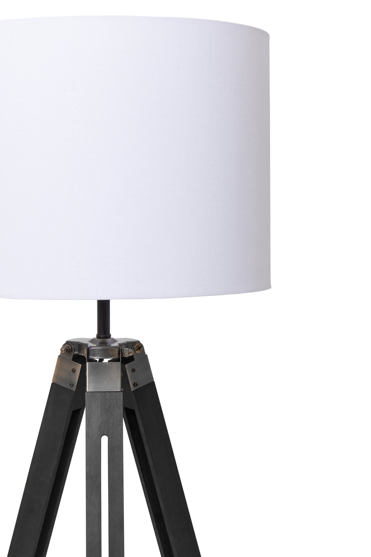 Campaign Tripod Floor Lamp With Black Base