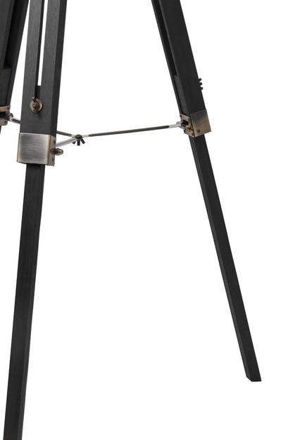Campaign Tripod Floor Lamp With Black Base
