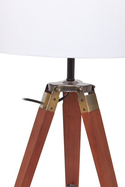 Campaign Tripod Table Lamp With Brown Base