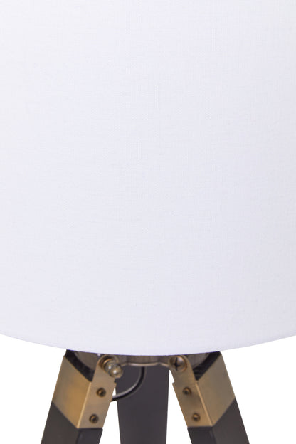 Campaign Tripod Table Lamp With Black Base